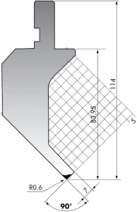 Пуансон для листогибочного пресса Rolleri PK.114-90-R06