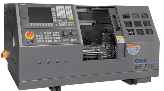 Visprom SP210 CNC 
  Горизонтальная станина  
 Обеспечивает жесткость и стабильность конструкции, что позволяет достигать высокой точности обработки  
