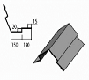 Конек большой с зигом доборный элемент для кровли на листогибе Van Mark